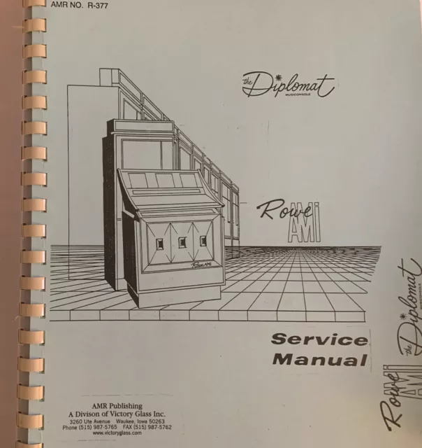 Original "Diplomat Rowe AMI 1963 Service Manual & Parts Catalog" AMR NO. R-377