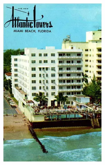 Postcard HOTEL SCENE Miami Beach Florida FL AQ9993