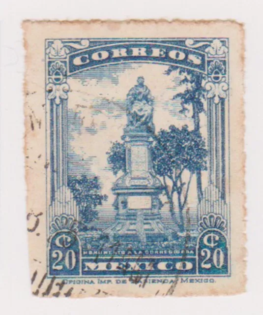 (MCO-189) 1934 Mexico 20c blue Monument of POEBLA (A)