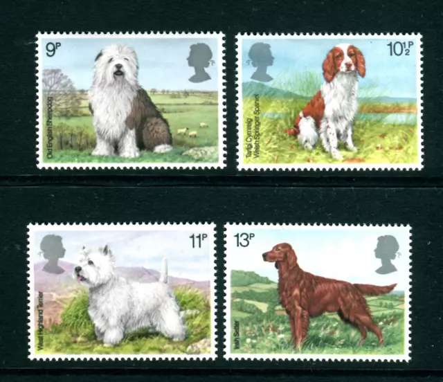 1979 GB Dogs UM. SG 1075-1078