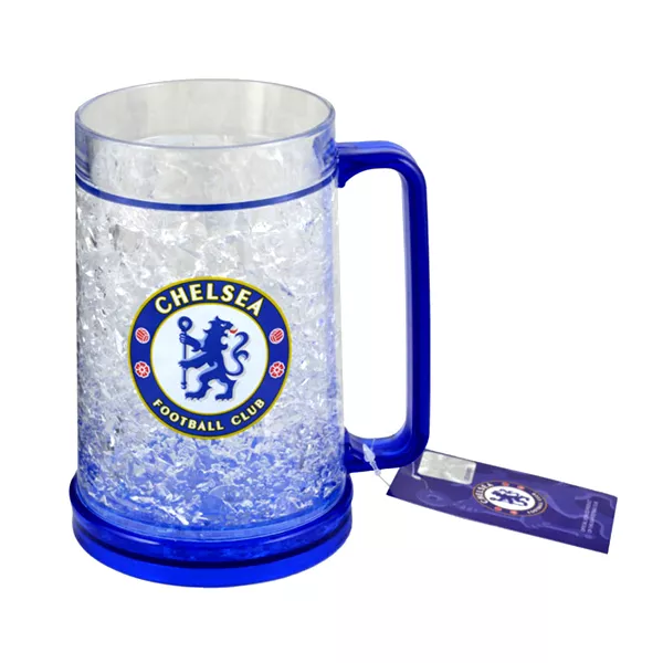 Chelsea Fc Freezer Mug Tankard Ice Cold Beer Drinking Glass New Xmas Gift