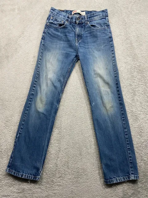 Levi's Jeans Boys 18R 29x29 Blue 514 Slim Dark Wash Cotton Straight Leg Denim