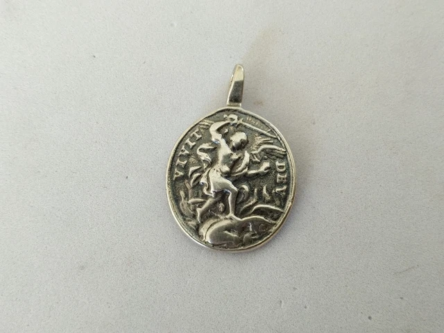 MÉDAILLE RELIGIEUSE ANCIENNE Medal Jeanne D'arc Michel Mickael Archange