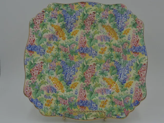 Vintage Royal Winton Chintz Somerset 8.75" Square Plate