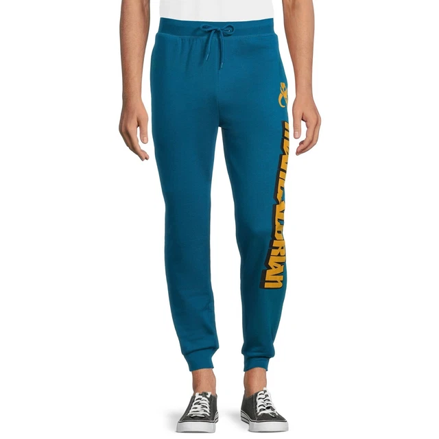 Star Wars Men's Sz M Mandalorian Action Stack Redux Graphic Jogger Pants Teal
