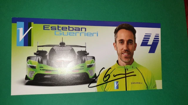 Carte Team Floyd Vanwall Racing N°4-Dédicacé Esteban Guerrieri 24H Du Mans 2023