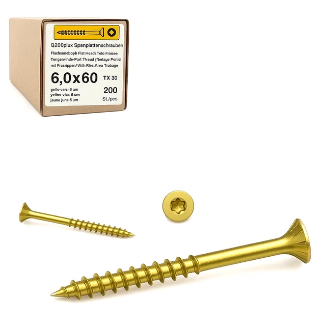 Spax Holzbauschrauben Senkkopf mit Fräsrippen Vollgewinde 8,0 mm