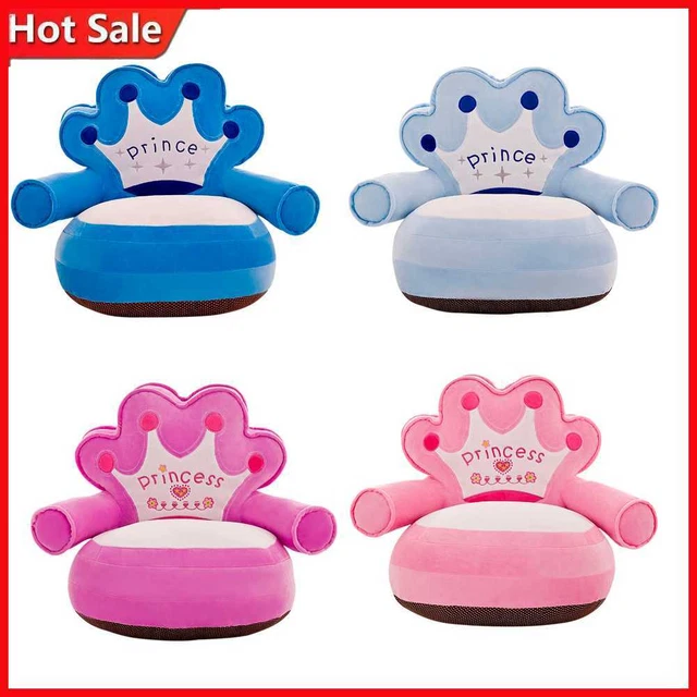Copertura di supporto divano bambino design corona apprendimento seduta peluche custodia senza riempitivo
