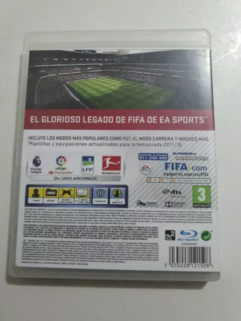 Portada impresa➡️FIFA 18 PlayStation 3 Ps3 PAL España SIN MANUAL/LEER BIEN👇 2