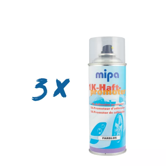 3x Mipa 1K-Haftpromoter-Spray 400ml farblos, Haftvermittler, Grundierung, Kunsts