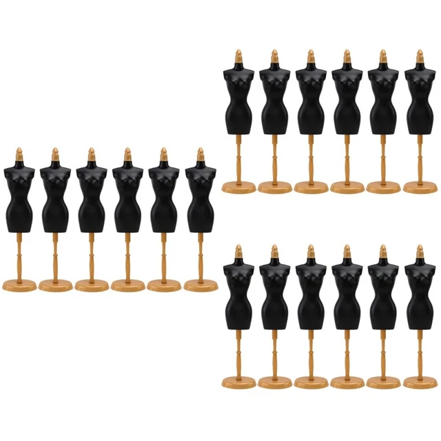 18 Pcs Schaufensterpuppenständer Mini-Kleiderständer Miniaturpuppen