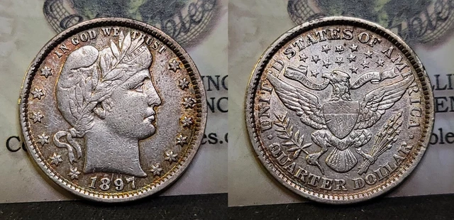 1897 P Barber Quarter 25c