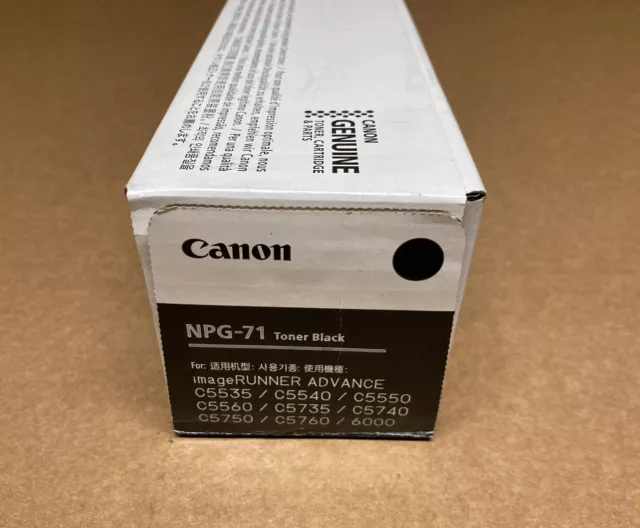 GENUINE Canon NPG-71 Black Toner imageRUNNER ADVANCE - C5535/C5540/C5550/C5560