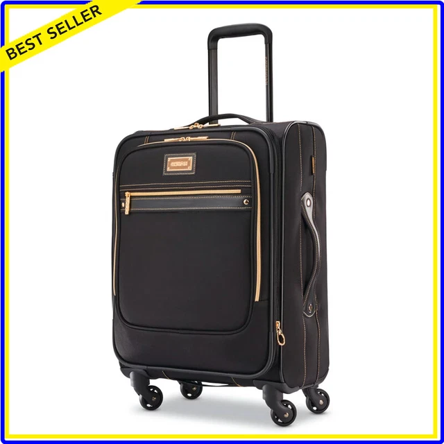 20" Suitcase Carry-on Spinner Luggage Softside Expandable Travel Business Black