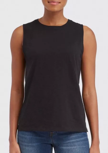 SPANX Slub Muscle Tee Very Black Size XL NWT $58 2