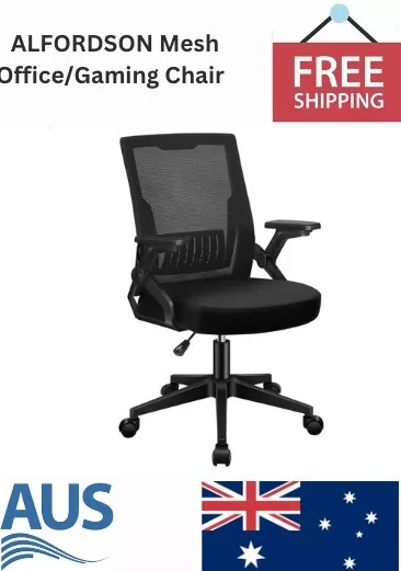 ALFORDSON Mesh Office Chair Executive Computer Gaming Work Fabric Seat Black
