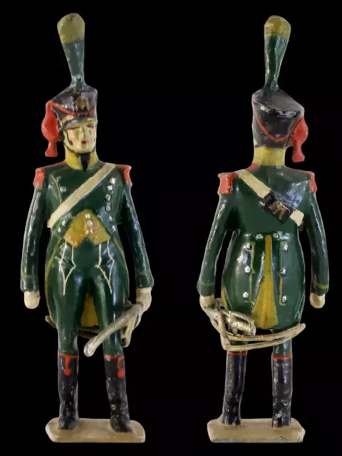 VERTUNNI Figurine OFFICIER CHASSEUR A CHEVAL  / antique toy soldier