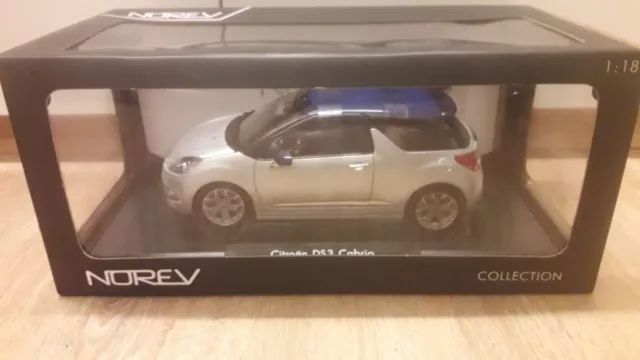 Citroen DS3 Cabrio silber Modellauto 1 18 Norev Collection Neu in OVP