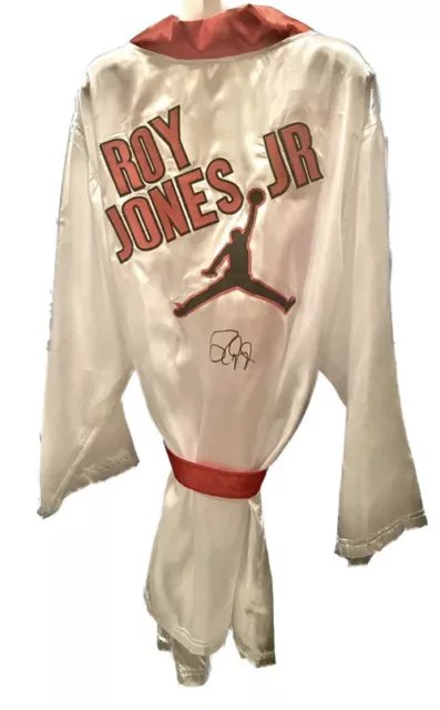 Roy Jones Jr Hand Signed Auto Custom Boxing Robe Jsa Coa Jordan Jump Man