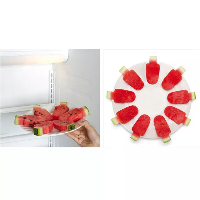 Kitchen Stainless Steel Ice Cream Shape Watermelon Slicer Melon Cutter ToolAGZ8 3