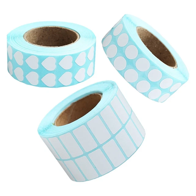Self Sticker Roll 3 ROLLS REMOVABLE Labels Self-adhesive Stickers Blank Sticky Easy Peel ...