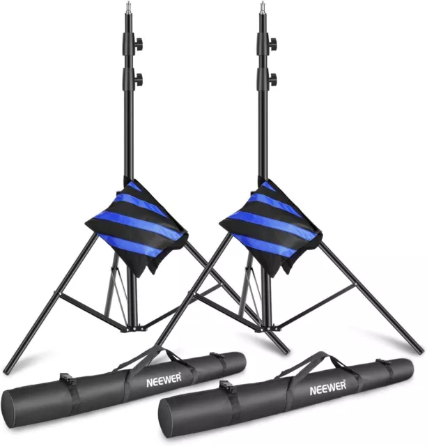 Neewer 10ft Pro Heavy Duty Light Stands Set of 2 with Bags Accessories