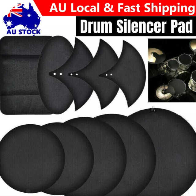 Drum Mute Pads Silencer Drumming Practice Rubber Foam Pad Cymbal Mute Pad AU Hot