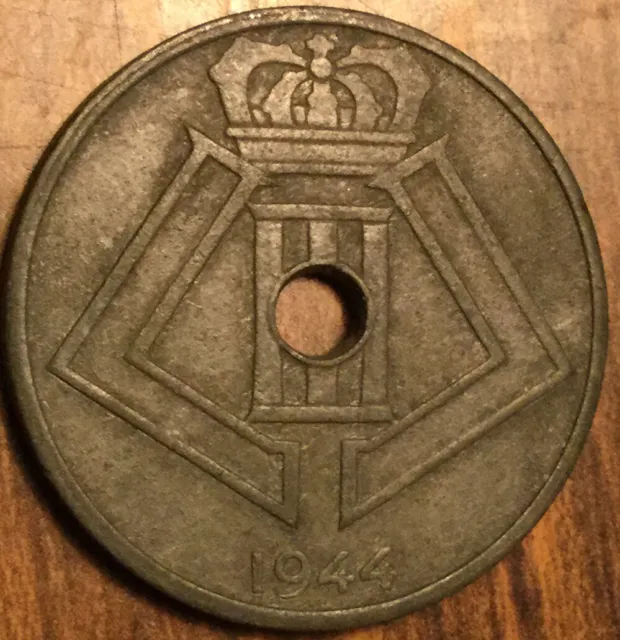 1944 Belgium 25 Centimes Coin
