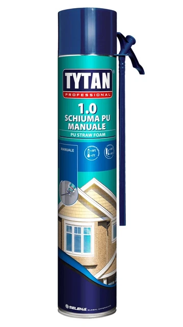 SCHIUMA poliuretanica espansa AL PEZZO universale c/cannuccia TYTAN 1.0 MAUALE