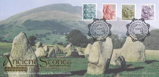 (110691) 68p E 1st 2nd GB England Benham BLCS263 FDC Castlerigg 2003 NO INSERT