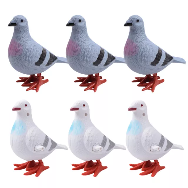 12 pcs plastic pigeon statues Pigeons Toy Jumping Pigeons Toys Wind Up Pigeons 3