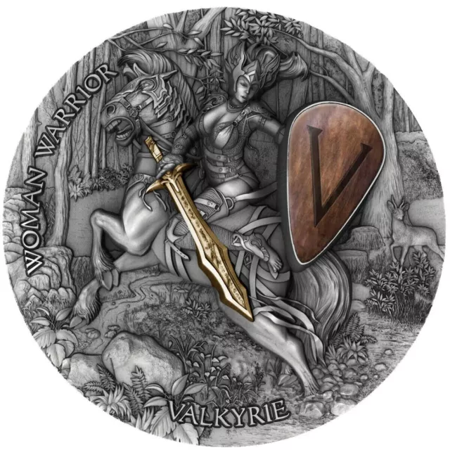 VALKYRIE - Woman Warrior - 2 Oz Silber Münze - 5$ - Niue 2020