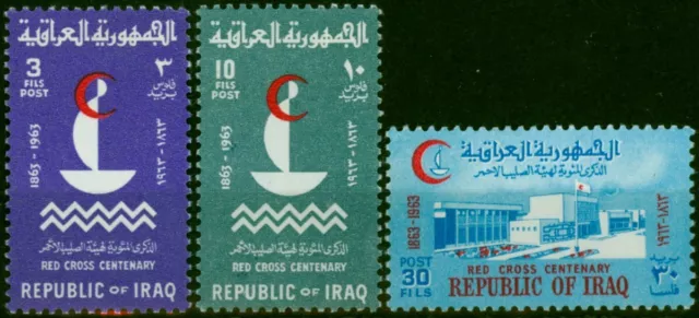 Iraq 1963 Red Cross Set of 3 SG640-642 V.F MNH
