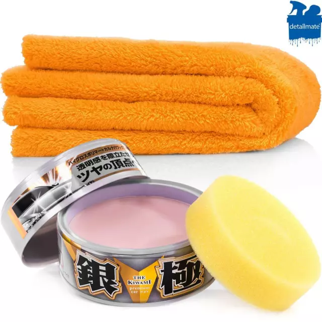 Soft99 Extreme Gloss Wax The Kiwami Light 200 g chiffon en microfibre ORANGE SPLASH