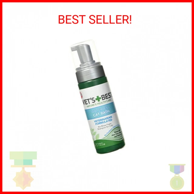 Waterless Cat Bath | No Rinse Dry Shampoo for Cats | Veterinarian Formulated | 4