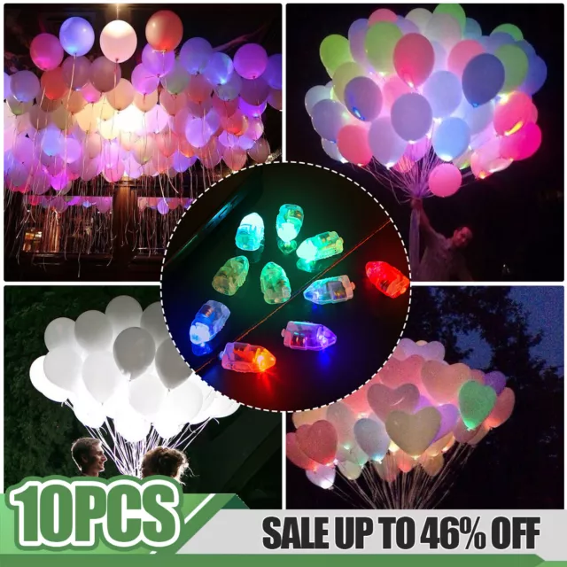 10PCS Mini Led Balloon Lights Up Party Birthday Wedding Decoration Balloon Light