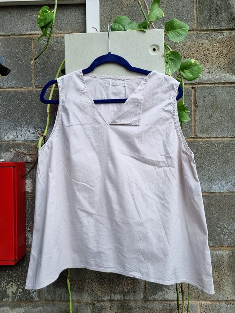 Elemente Clemente Stone Beige Cotton Blend top with half collar size 3 made CZ