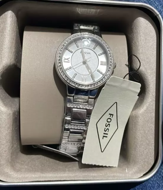 M11 FOSSIL ES3282 Virginia Women s Stainless Steel Crystal 30mm