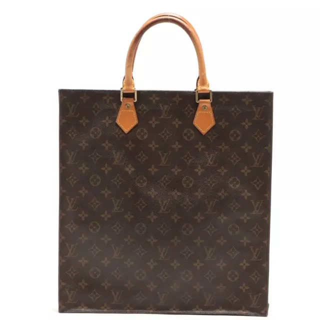 Auth Louis Vuitton Monogram Sac Plat Hand Bag Tote Bag M51140 Used F/S