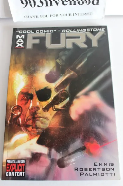 Damaged Marvel Max Fury By Garth Ennis Tpb Trade Graphic Novel Gn Vg+ Oop