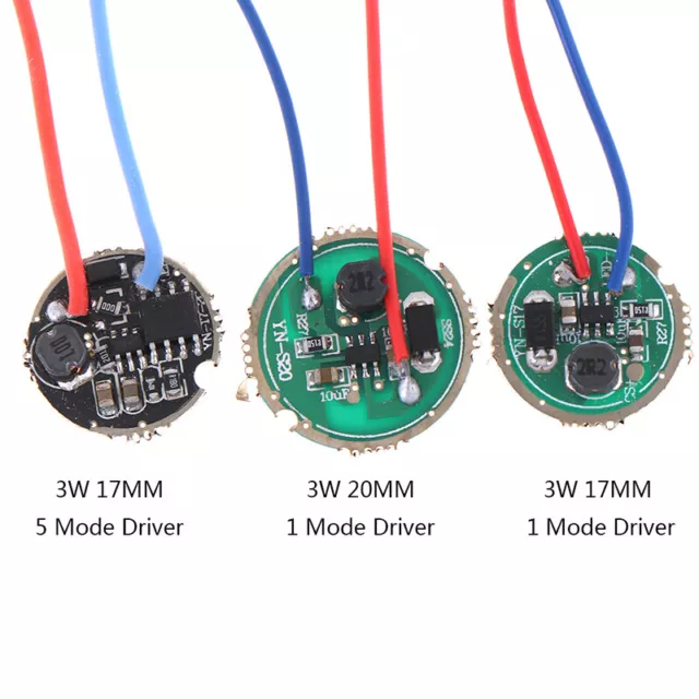 1Pc 3W LED driver 17mm/20mm DC3.7V 1 Mode 5 Mode LED Flashlight Dri ksS_U_tu