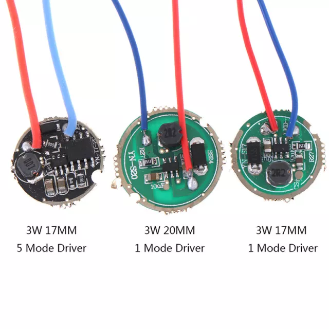 3W LED driver 17mm/20mm DC3.7V 1 Mode 5 Mode LED Flashlight Drive s/ FG*MB