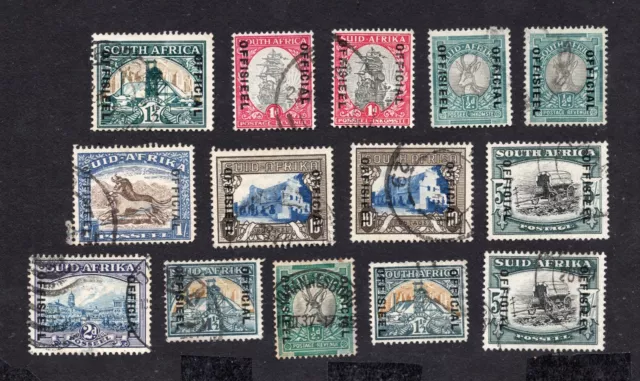 South Africa 1935-49 group of stamps Mi#Di40,42-46,48-49,51,57-61 used CV=152.8$