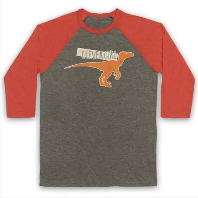 Maglietta Da Baseball Intelligente Ragazza Veloceraptor Quotazione Non Ufficiale Jurassic Park Manica A 3/4