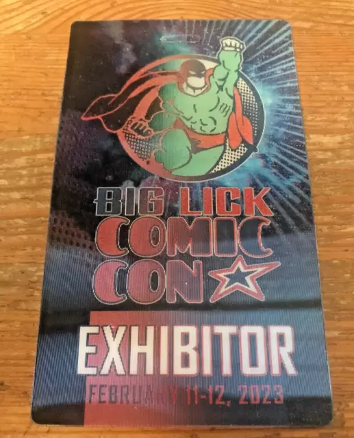 Big Lick Comic Con Exhibitor Pass 2023 Convention Ticket Laminate