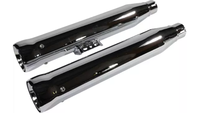 Cobra 3" NH Neighbor Hater Slip-On Chrome Mufflers Exhaust 18-23 Harley Softail