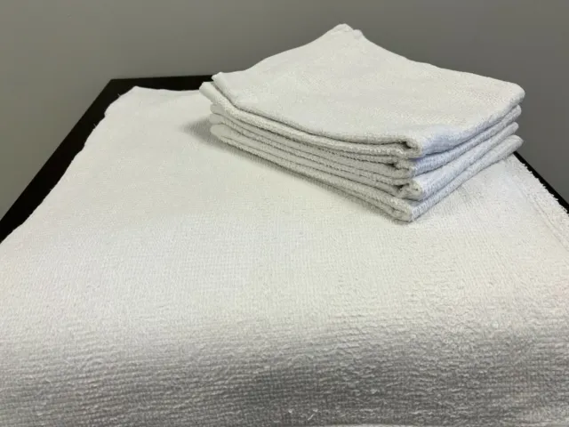 120 PIECES NEW WHITE BAR TOWELS BAR MOPS RESTURANT CLEANING 16X19 inch