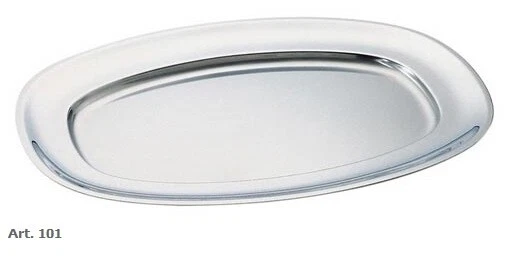 Vassoio da portata Tavolo in Acciaio Inox Ovale 30 x 21 cm