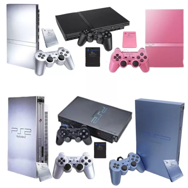 Sony PlayStation 2 PS2 Konsole offizielles Pad + 5 kostenlose Spiele - wählen Sie Phat oder Slim