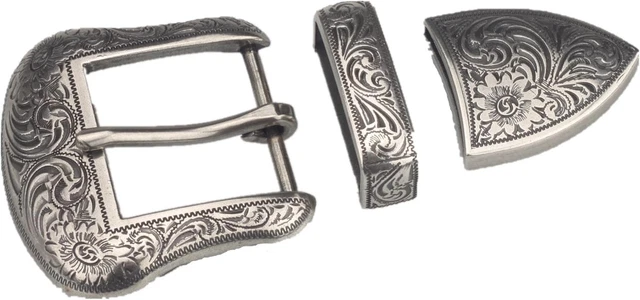SENWA Western Cowboy Antique Silver Belt Buckle Set 1.6"(40Mm) for 1.5"(38Mm) Be